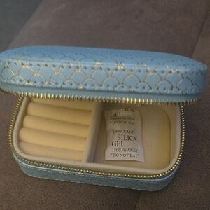 Blue Jewelry Travel Case